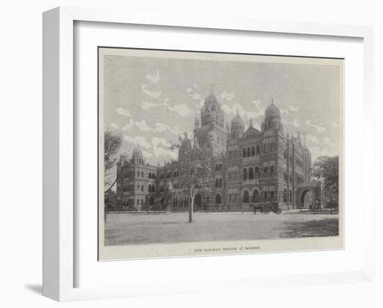 New Railway Offices at Bombay-null-Framed Giclee Print