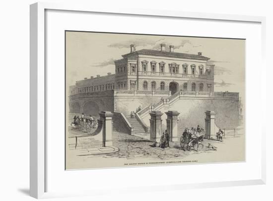 New Railway Station in Tithebarn-Street, Liverpool-null-Framed Giclee Print