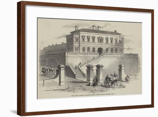 New Railway Station in Tithebarn-Street, Liverpool-null-Framed Giclee Print