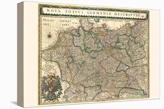 New Representation Of All Germany-Willem Janszoon Blaeu-Stretched Canvas