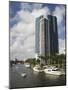 New River and River House Condominium, Fort Lauderdale, Florida-Walter Bibikow-Mounted Photographic Print