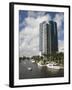 New River and River House Condominium, Fort Lauderdale, Florida-Walter Bibikow-Framed Photographic Print