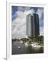 New River and River House Condominium, Fort Lauderdale, Florida-Walter Bibikow-Framed Photographic Print