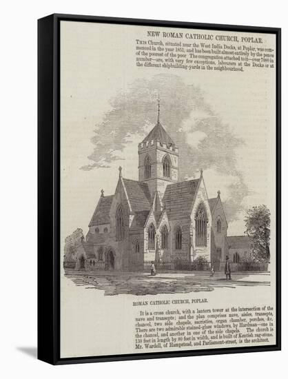 New Roman Catholic Church, Poplar-null-Framed Stretched Canvas