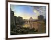 New Rome, Castel Sant'Angelo, 1823-Silvester Shchedrin-Framed Art Print