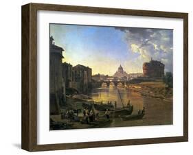 New Rome, Castel Sant'Angelo, 1823-Silvestr Fedosievich Shchedrin-Framed Art Print