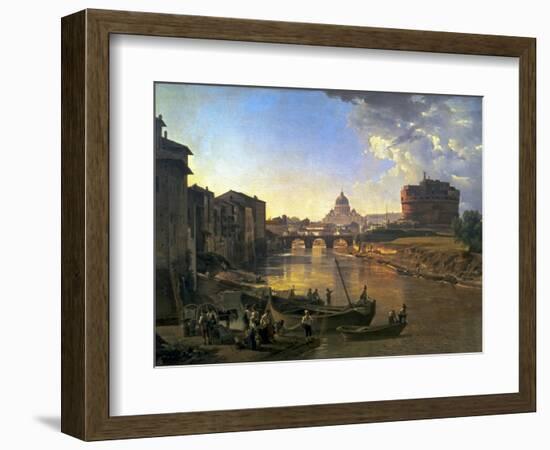 New Rome, Castel Sant'Angelo, 1823-Silvestr Fedosievich Shchedrin-Framed Art Print