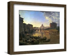 New Rome, Castel Sant'Angelo, 1823-Silvestr Fedosievich Shchedrin-Framed Art Print