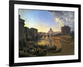 New Rome, Castel Sant'Angelo, 1823-Silvestr Fedosievich Shchedrin-Framed Art Print