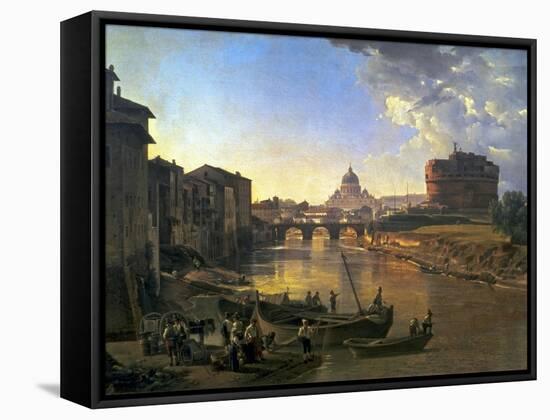 New Rome, Castel Sant'Angelo, 1823-Silvestr Fedosievich Shchedrin-Framed Stretched Canvas