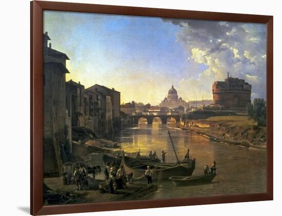 New Rome, Castel Sant'Angelo, 1823-Silvestr Fedosievich Shchedrin-Framed Art Print