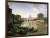 New Rome with the Castel Sant'Angelo, 1825-Silvestr Fedosievich Shchedrin-Framed Premium Giclee Print