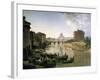 New Rome with the Castel Sant'Angelo, 1825-Silvestr Fedosievich Shchedrin-Framed Giclee Print