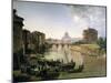 New Rome with the Castel Sant'Angelo, 1825-Silvestr Fedosievich Shchedrin-Mounted Giclee Print