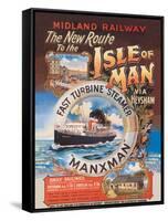 New Route to the Isle of Man Via Heysham on the Fast Turbine Steamer Manxman-Herbert Steventon-Framed Stretched Canvas