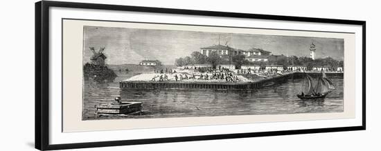 New Russian Battery on the South Side of the Mouth of the Danube-null-Framed Giclee Print