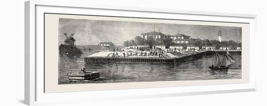 New Russian Battery on the South Side of the Mouth of the Danube-null-Framed Giclee Print