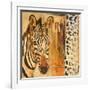 New Safari on Gold Square I-Patricia Pinto-Framed Premium Giclee Print