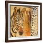 New Safari on Gold Square I-Patricia Pinto-Framed Premium Giclee Print