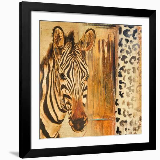 New Safari on Gold Square I-Patricia Pinto-Framed Premium Giclee Print