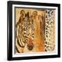 New Safari on Gold Square I-Patricia Pinto-Framed Premium Giclee Print