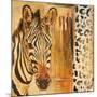 New Safari on Gold Square I-Patricia Pinto-Mounted Premium Giclee Print