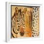 New Safari on Gold Square I-Patricia Pinto-Framed Art Print