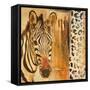 New Safari on Gold Square I-Patricia Pinto-Framed Stretched Canvas