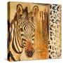 New Safari on Gold Square I-Patricia Pinto-Stretched Canvas