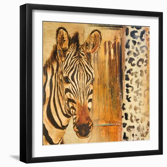 New Safari on Gold Square I-Patricia Pinto-Framed Premium Giclee Print