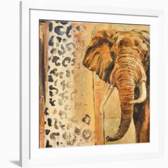 New Safari on Gold Square IV-Patricia Pinto-Framed Art Print