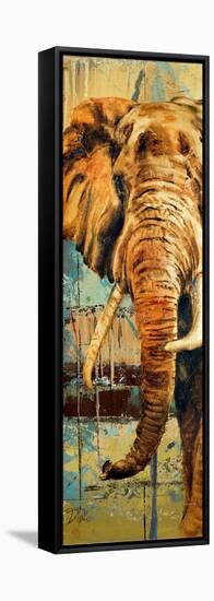 New Safari on Teal II-Patricia Pinto-Framed Stretched Canvas