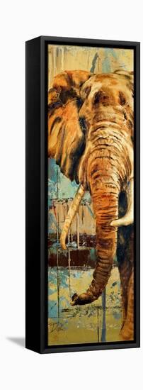 New Safari on Teal II-Patricia Pinto-Framed Stretched Canvas