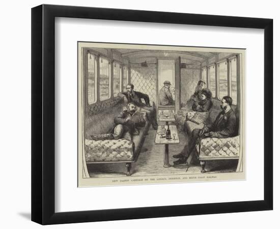 New Saloon Carriage on the London, Brighton, and South Coast Railway-null-Framed Giclee Print