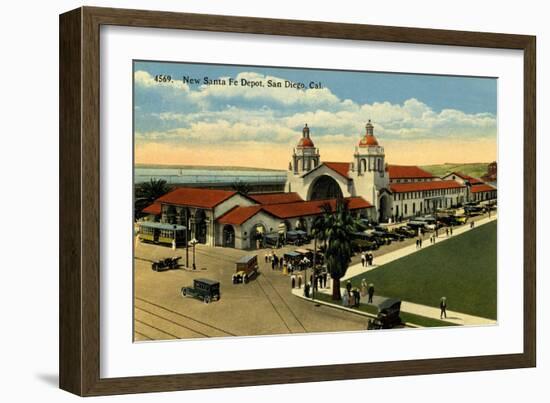New Santa Fe Depot, San Diego, California, C.1915-30-null-Framed Giclee Print
