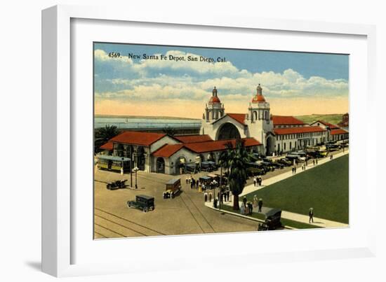 New Santa Fe Depot, San Diego, California, C.1915-30-null-Framed Giclee Print