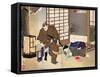 New Selections of Eastern Brocade Pictures - Sakura Sogoro and Family-Yoshitoshi Tsukioka-Framed Stretched Canvas