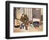 New Selections of Eastern Brocade Pictures - Sakura Sogoro and Family-Yoshitoshi Tsukioka-Framed Giclee Print