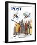 "New Skier," Saturday Evening Post Cover, March 4, 1961-Constantin Alajalov-Framed Giclee Print