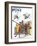 "New Skier," Saturday Evening Post Cover, March 4, 1961-Constantin Alajalov-Framed Giclee Print