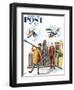 "New Skier," Saturday Evening Post Cover, March 4, 1961-Constantin Alajalov-Framed Giclee Print