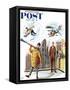 "New Skier," Saturday Evening Post Cover, March 4, 1961-Constantin Alajalov-Framed Stretched Canvas