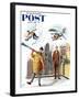 "New Skier," Saturday Evening Post Cover, March 4, 1961-Constantin Alajalov-Framed Giclee Print