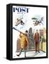 "New Skier," Saturday Evening Post Cover, March 4, 1961-Constantin Alajalov-Framed Stretched Canvas