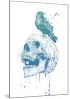 New Skull (Blue)-Balazs Solti-Mounted Premium Giclee Print