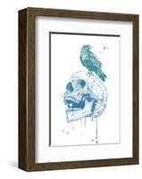 New Skull (Blue)-Balazs Solti-Framed Art Print