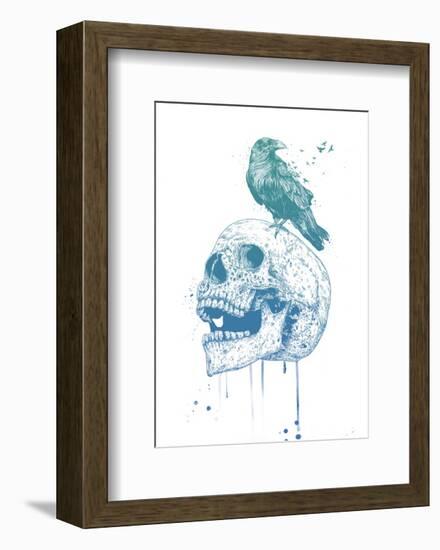 New Skull (Blue)-Balazs Solti-Framed Art Print