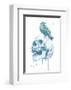 New Skull (Blue)-Balazs Solti-Framed Art Print