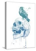 New Skull (Blue)-Balazs Solti-Stretched Canvas