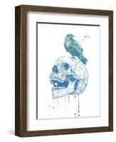 New Skull (Blue)-Balazs Solti-Framed Art Print